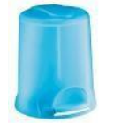 Transparent Pedal Bin (5 Ltr) (Blue)